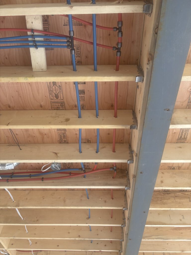 Manifold distribution system with color-coded radiant heating lines