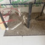 In-floor manifold connections with color-coded supply and return lines